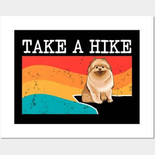 Take A Hike Pomeranian Graphic Hiking Posters and Art